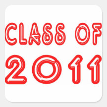 Cool Class of 2011 Square Stickers