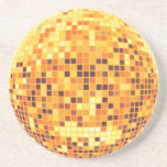 Cool Custom Retro Golden Disco Ball Coaster
