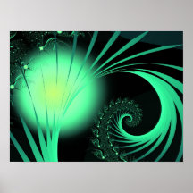 Cool Cute Abstract Pattern "Green Orb" Print