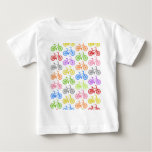 Cool cute bicycle pattern colourful seamless t shirt