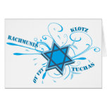 Cool David Star & Yiddish Words Card