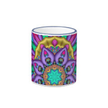 Cool decorative Fractal Flower mug