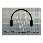 Cool dj metalic business card