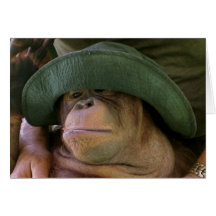 Cool Dude in Army Hat Card