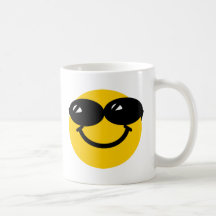 Cool dude smiley coffee mug