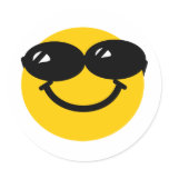 Cool dude smiley stickers
