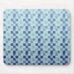 Cool elegant retro patchwork blue mousepad