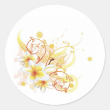 Cool floral background stickers
