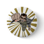 Cool flying super hero comic character buttons
