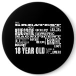 Cool Fun 18th Birthday Party Greatest 18 Year Old Button