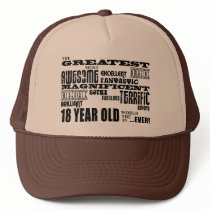 Cool Fun 18th Birthday Party Greatest 18 Year Old Hats