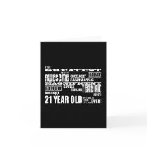 Cool Fun 21st Birthday Party Greatest 21 Year Old Card