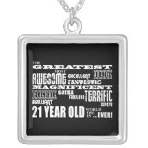 Cool Fun 21st Birthday Party Greatest 21 Year Old Pendants