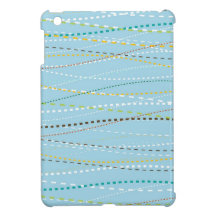 Cool Fun Wavy Dotted Dashed Lines Across Baby Blue