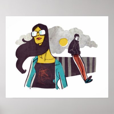Cool Gal, Cool Guy, Cool Print by kyletwebster