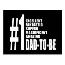 Cool Gifts for Future Dads : Number One Dad to Be Postcard