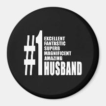 Cool Gifts for Husbands : Number One Husband Fridge Magnet