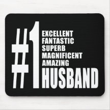 Cool Gifts for Husbands : Number One Husband Mouse Mats