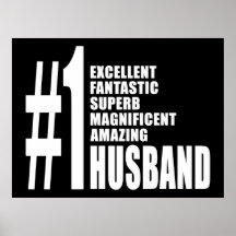 Cool Gifts for Husbands : Number One Husband Print