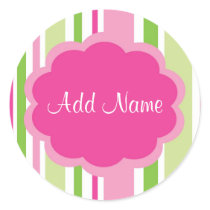 Cool Girl Customisable Stripe Sticker