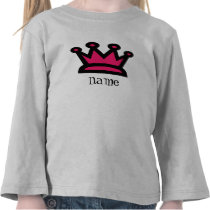 Cool Girl Princess Crown TShirt in Pink and Black