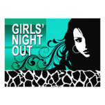 Cool Girls Night Out Party (aqua) Personalised Invites