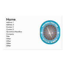 Cool Glider Pilots Club Business Card Template