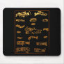 Cool Gold Mayan Animal Design Mousepad