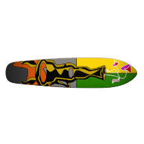 Cool golden vase with flowers skateboard