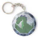 Cool Green And Blue Dragon Gem keychains