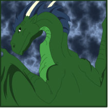 Cool Green And Blue Dragon