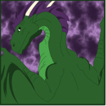 Cool Green And Purple Dragon