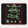 Cool Green Mayan Design Mouse Pad