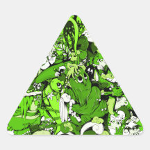 Cool Green Monsters and Zombies Sticker
