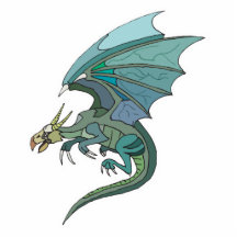 cool green-toned dragon photo sculptures
