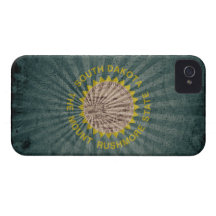 Cool Grunge South Dakota Flag iPhone 4 Case-Mate Case
