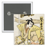 Cool japanese vintage ukiyo-e samurai tattoo pin