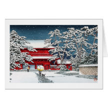 Cool japanese winter temple shrine kyoto scenery cards