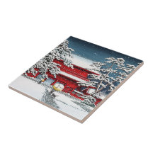 Cool japanese winter temple shrine kyoto scenery tile