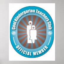 Cool Kindergarten Teachers Club Poster