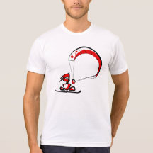 Cool kitesurf cartoon dude. shirts
