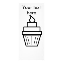 Cool layered cupcake rack card design