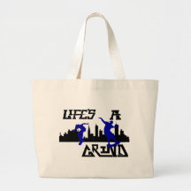 Cool Lifes a Grind Skateboarder design Canvas Bags