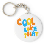 Cool Like That--Orange, Blue, And Yellow-Gold keychains