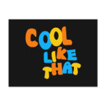 Cool Like That--Orange, Blue, And Yellow-Gold postcards