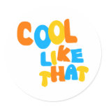 Cool Like That--Orange, Blue, And Yellow-Gold stickers