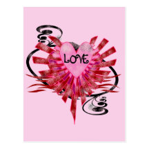 Cool Love Heart Postcards