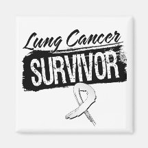 Cool Lung Cancer Survivor Fridge Magnet