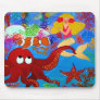 Cool Mermaid and Octopus Mousepad