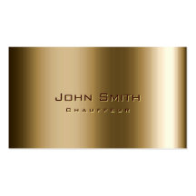 Cool Metal Bronze Chauffeur Business Card